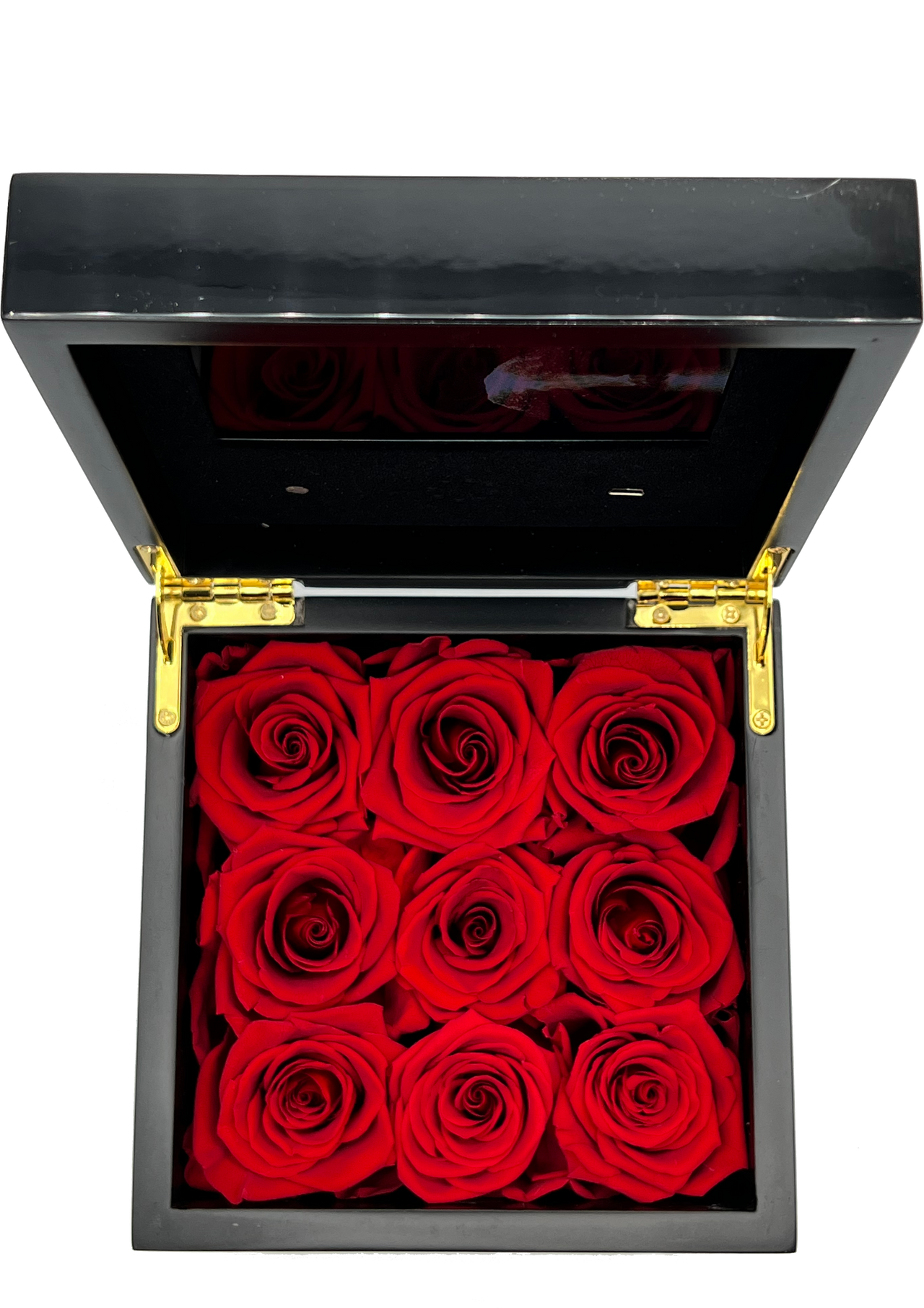Verona Roses | 9 Preserved Roses Luxury Box with Personalized Video Screen